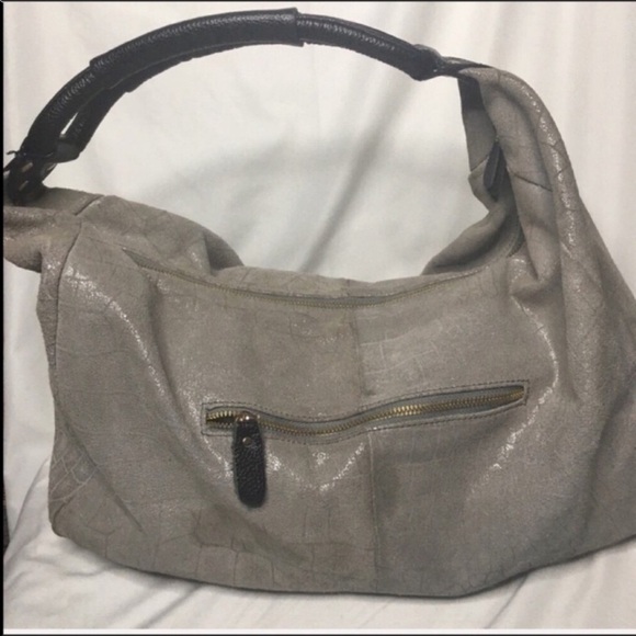 Lola Bernard Modena Croc Embossed Leather Hobo - Picture 5 of 8